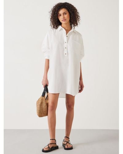 Hush Skye Beach Shirt Dress - White