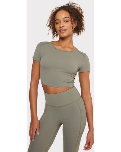 Chelsea Peers Stretch Cropped T-shirt - Green