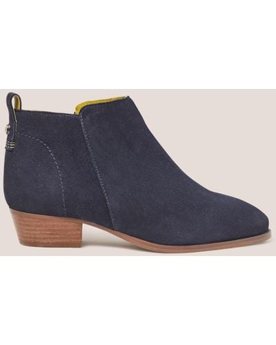 White Stuff Willow Suede Ankle Boots - Blue