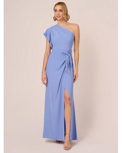 Adrianna Papell One Shoulder Maxi Dress - Blue