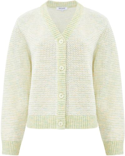 Great Plains Pointelle Wool Blend Knit Cardigan - White
