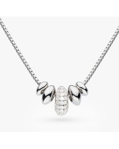 Kit Heath Coast Tumble Glisten Cubic Zirconia Chain Necklace - Metallic