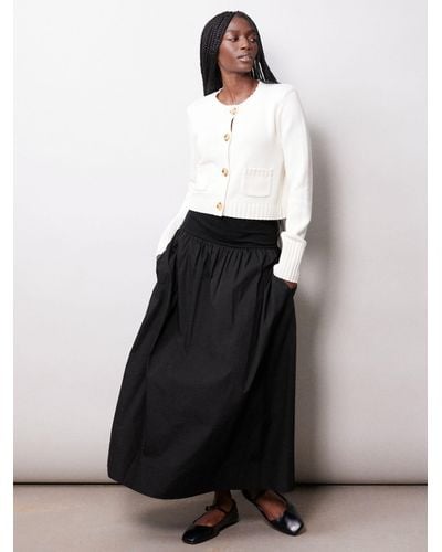 Albaray Cotton Blend Maxi Skirt - White