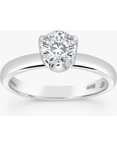 Milton & Humble Jewellery Second Hand Platinum Solitaire Diamond Ring - White