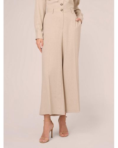 Adrianna Papell Wide Leg Utility Trousers - Natural