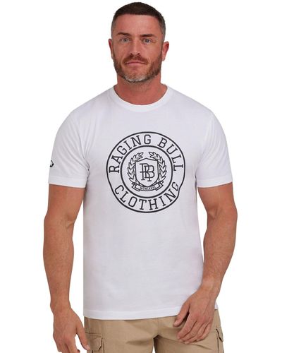 Raging Bull High Build Crest T-shirt - White