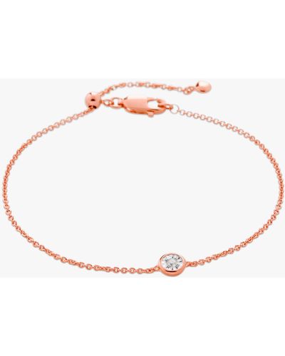 Monica Vinader Essential Diamond Chain Bracelet - Pink