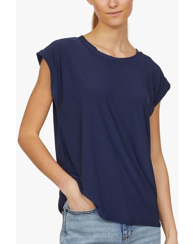 Sisters Point Low Cap Sleeve T-shirt - Blue