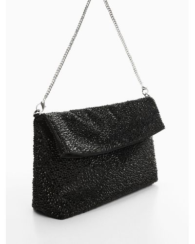 Mango Otto Embellished Handbag - Black