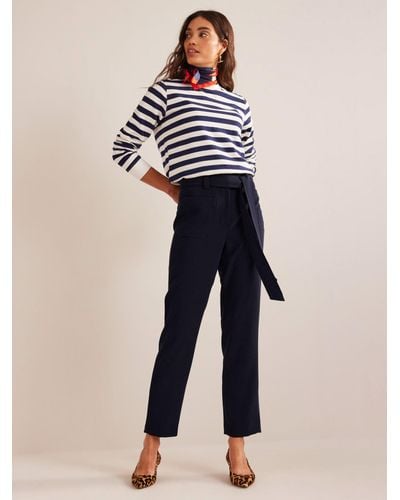 Striped tie clearance waist trousers