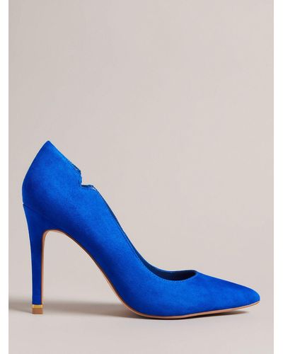 Ted Baker Orlays Pointed Toe Suede Court Shoes - Blue