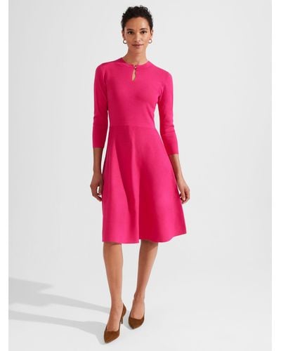Hobbs Hailey Knitted Dress - Pink