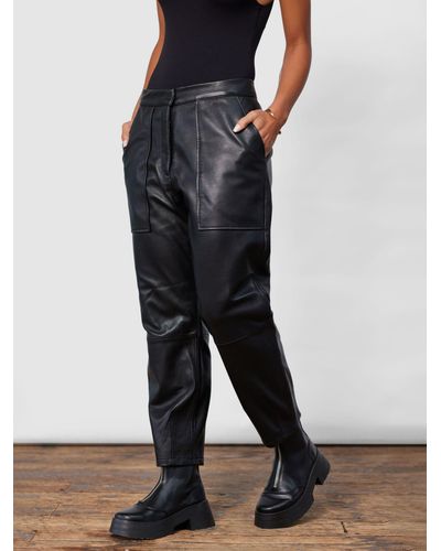 Closet Leather Trousers - Black