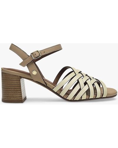 Radley Crossways Road Leather Woven Strap Sandals - White