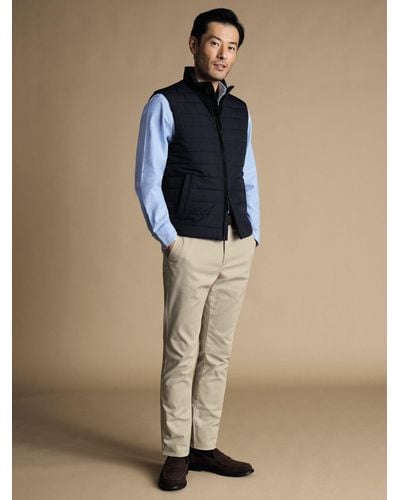 Charles Tyrwhitt Quilted Gilet - Natural
