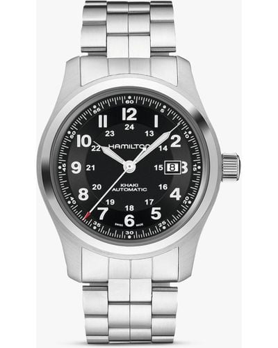 Hamilton H70515137 Khaki Field Automatic Date Bracelet Strap Watch - White