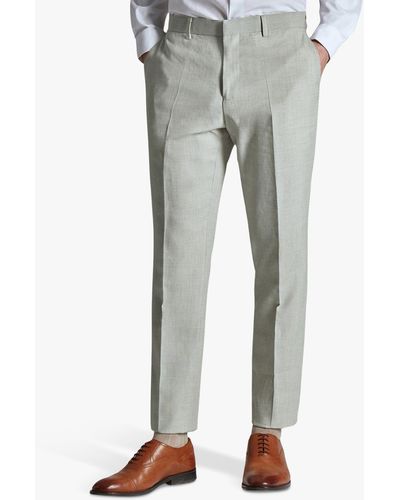 Ted Baker Leo Linen Slim Fit Trousers - Grey