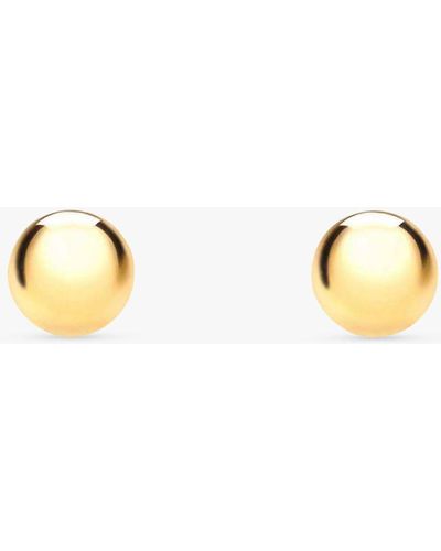 Ib&b 18ct Gold Ball Stud Earrings - Metallic