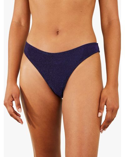 Accessorize Shimmer Bikini Bottoms - Blue