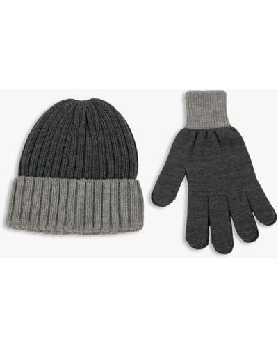 Totes Chunky Knitted Hat And Gloves Set - Black