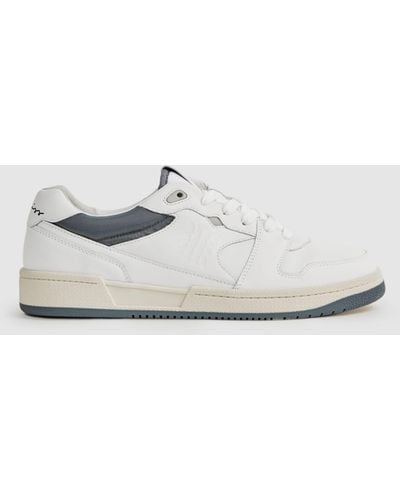 Reiss Astor Low Top Leather Trainers - White