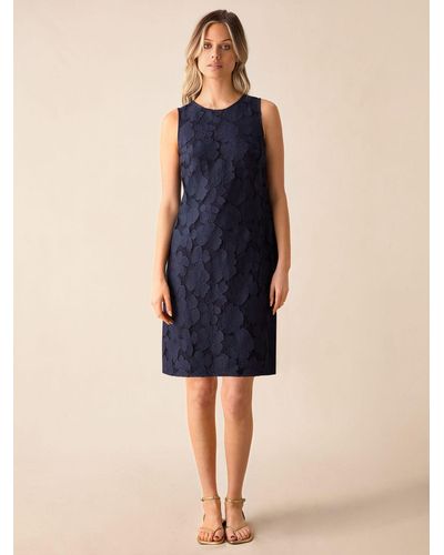 Ro&zo Lace Shift Mini Dress - Blue