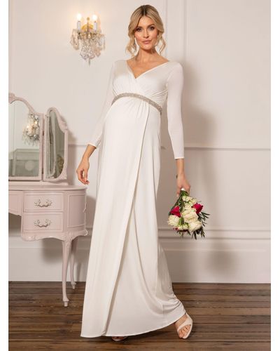 TIFFANY ROSE Isabella Hidden Split Maternity Wedding Dress - Natural