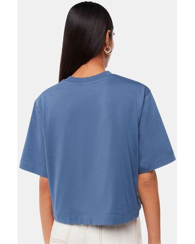 Whistles Cropped Relaxed T-shirt - Blue