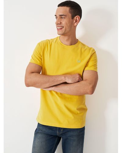 Crew Crew Neck Cotton T-shirt - Yellow
