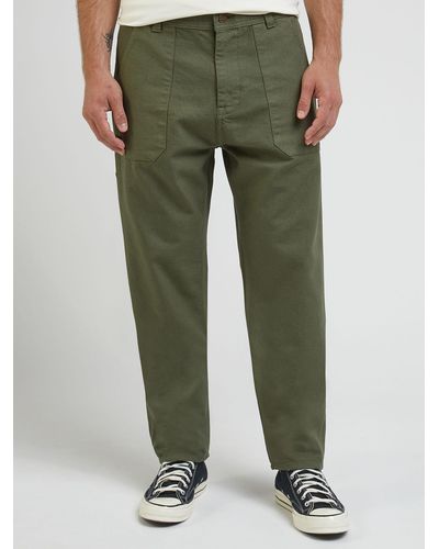Lee Jeans Cotton Blend Fatigue Trousers - Green