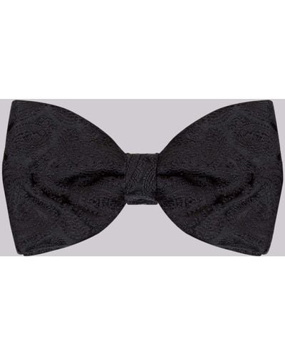 Moss Ready Tied Silk Paisley Bow Tie - Brown