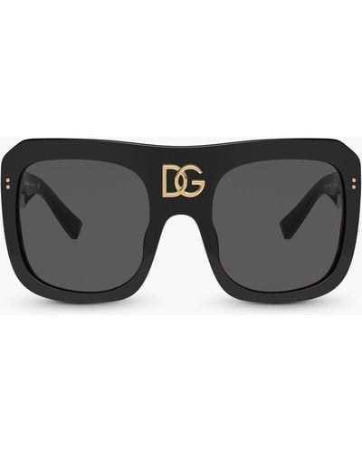 Dolce & Gabbana Dg4397 Chunky Square Sunglasses - Black