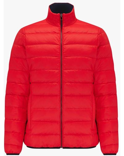 Guards London Evering Lightweight Packable Down Jacket - Red