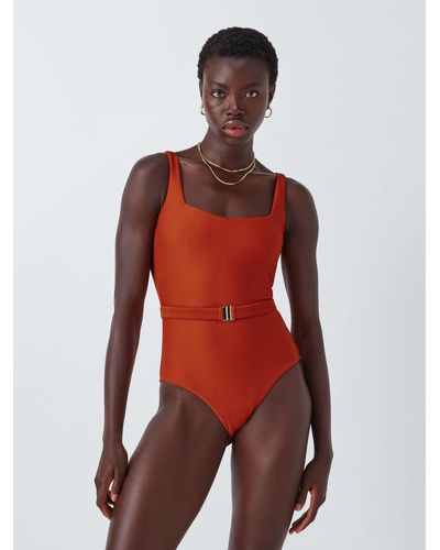 John Lewis Seychelles Textured Belted Swimsuit