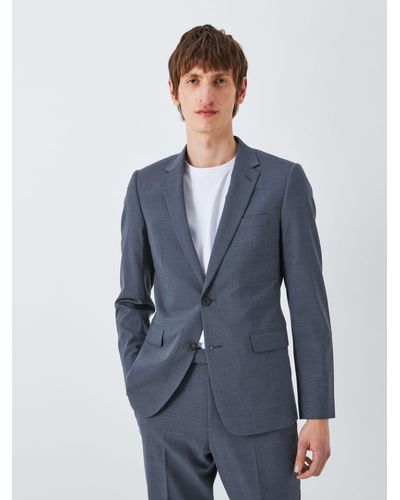 John Lewis Kin Leo Wool Blend Slim Fit Suit Jacket - Blue