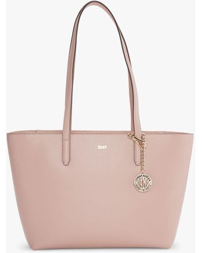 DKNY Bryant Medium Leather Tote Bag - Pink