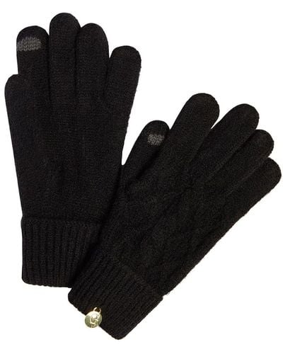 Guess Cable Knit Gloves - Black