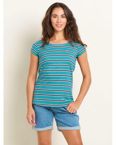 Brakeburn Bridport Stripe T-shirt - Blue