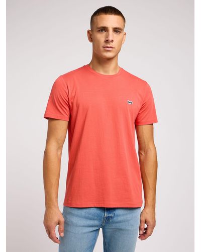 Lee Jeans Regular Fit Cotton Logo T-shirt - Red