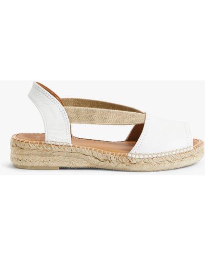 John Lewis Kalley Leather Espadrille Sandals - White