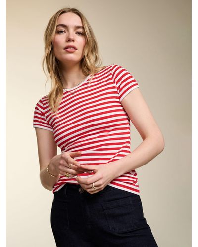 Baukjen Essentials Slim Fit Stripe T-shirt - Red