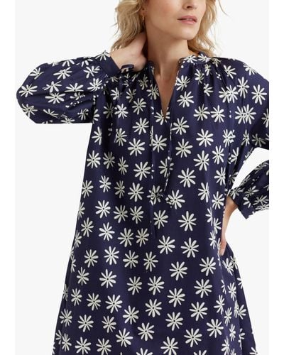 Chinti & Parker Ditsy Floral Shift Dress - Blue