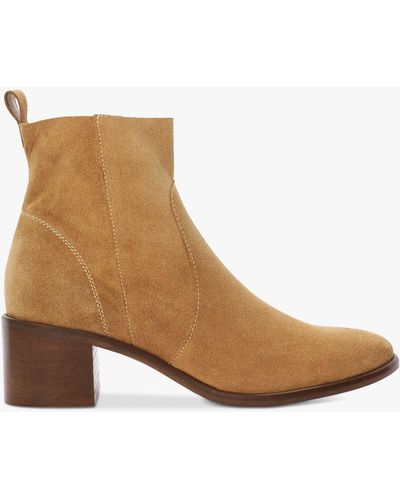 Dune Paprikaa Suede Ankle Boots - Brown