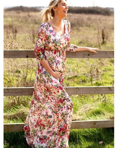 TIFFANY ROSE Maternity Lucy Empire Line Maxi Dress - Multicolour
