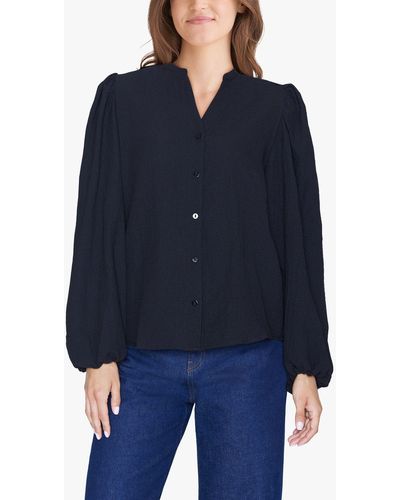Sisters Point Varia Loose Fitted Soft Shirt - Blue