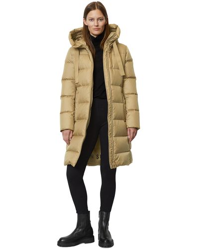 Marc O' Polo Hooded Quilted Parka - Natural