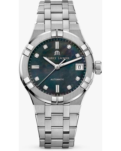 Maurice Lacroix Ai6006-ss002-370-1 Aikon Automatic Diamond Date Bracelet Strap Watch - Multicolour