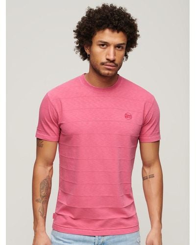 Superdry Organic Cotton Vintage Texture T-shirt - Pink