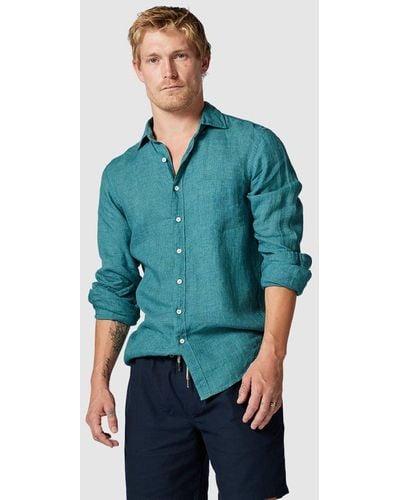 Rodd & Gunn Coromandel Long Sleeve Linen Shirt - Green