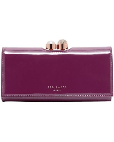 Ted Baker Patent Leather Bobble Matinee Purse - Purple